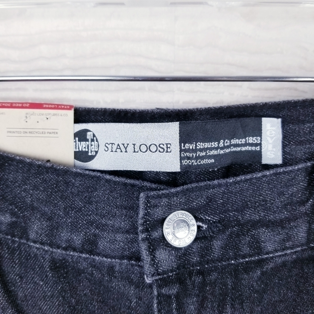 Levi's SilverTab 91G335 Stay Loose Straight Leg Black Jeans NWT - Picture 5 of 10